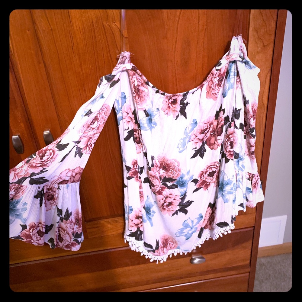 Off the shoulder floral top